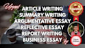 do urgent argumentative or reflective essay and business writing