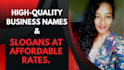 create catchy business name ideas and slogans