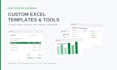 create custom excel templates, trackers, dashboards and business tools