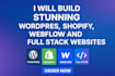 design and develop professional wordpress, shopify, webflow