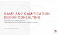 do game and gamification design consulting service