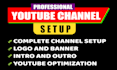create and setup youtube channel
