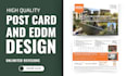 design eddm, postcard, rack card, and flyer within 24 hours using canva