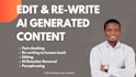 rewrite, edit and humanize ai chatgpt content