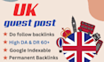 build high quality UK SEO contextual backlinks guest post