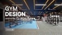 design your gym interior and 3d rendering