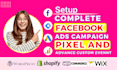 optimize design instagram ads, shopify facebook ads campaign to boost your sales