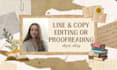 line edit and copy edit your novel or proofread