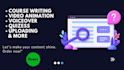 create online course content, elearning course curriculum, and training manual