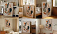 create a realistic custom wall art frame mockup