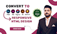 convert figma PSD xd to HTML using bootstrap and tailwindcss