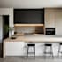 3d design kitchen , cabinet, and bathroom interior with render
