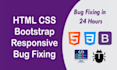 fix html css bootstrap responsive website issues in an hour