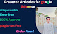 produce best seo articles with pictures for goole adsense