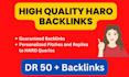 get high authority backlinks with expert haro pitches and replies