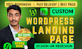 build wordpress landing page design,  sales page, or sales funnel, squeez