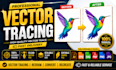 manually vectorize, redraw, and convert your logo to vector