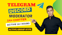 be telegram community manager with 14 chatters in crypto community