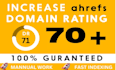 increase domain rating ahrefs DR 70 with in 10 days