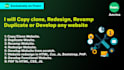 copy clone, redesign or revamp website in html, css and js