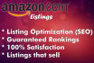 list 10 Amazon products or Optimize your listings
