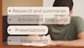 make assignments and presentations in chemistry and biology