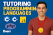 tutor programming in c, cplus , javascript, PHP