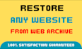 restore the website from the wayback machine using archivarix