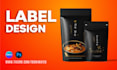 create product label design for food beverage and packaging