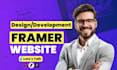 do framer website design, framer landing page, framer developer