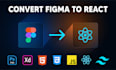 convert figma to react, psd to react using tailwind css