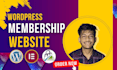 create a membership website or subscription website with wordpress