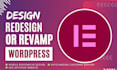 design wordpress website, elementor wordpress website redesign