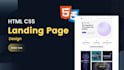 create beautiful and responsive html landing page with HTML CSS