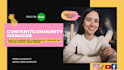 be your content creator, social media or community manager