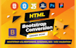 convert PSD to HTML, figma to HTML, xd to HTML CSS bootstrap responsive website
