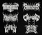 design black death brutal doom metal logo for band