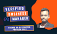verified facebok business manager create