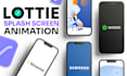 make mesmerising splash screen, logo and lottie animations