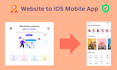 convert website to native ios mobile app in swift and xcode