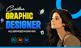 do graphic design in adobe illustrator, photoshop expert