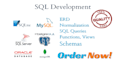 create sql database design and queries