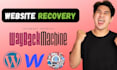 recover and restore website from wayback machine web archive