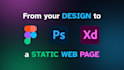 Build a static web page using html, css and js