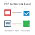 convert PDF to editable word or excel