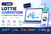 custom lottie animation for website and mobile app