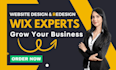 do wix website, redesign wix business, wix landing page