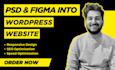 convert figma to wordpress elementor website, figma to wordpress design