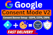 setup google consent mode v2, cookie consent banner setup, cookie consent v2 gtm