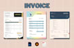 do an invoice design, business invoice, invoice template, makeup invoice